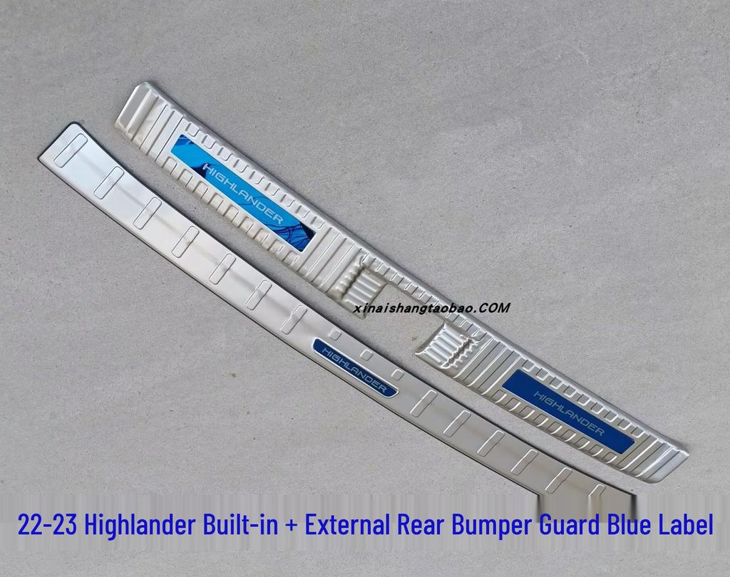 Защитная накладка на задний бампер и ступенька для Highlander 2022-2024, Crown Lu Fang Защита багажника из нержавеющей стали