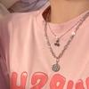 iF ME Крутое ожерелье в форме сердца с бабочкой для девочек, колье серебряного цвета, модный кулон, женские ювелирные аксессуары