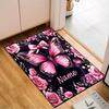 Custom Name Butterfly Garden Rug Game Carpet, Floor Mat for Bedroom Living Room Entryway Rug, Home Decor Idea Gift for Christmas birthday