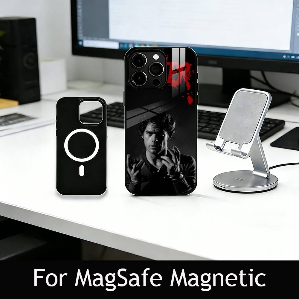 Чехол для телефона D-Dexter M-Morgan для iPhone 17, 16, 15, 14, 13, 12, 11 Plus, Pro, магнитный с беспроводной зарядкой Magsafe