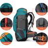 65L Water-resistant Hiking Backpack with Rain Cover Outdoor Sport Travel Daypack for Camping