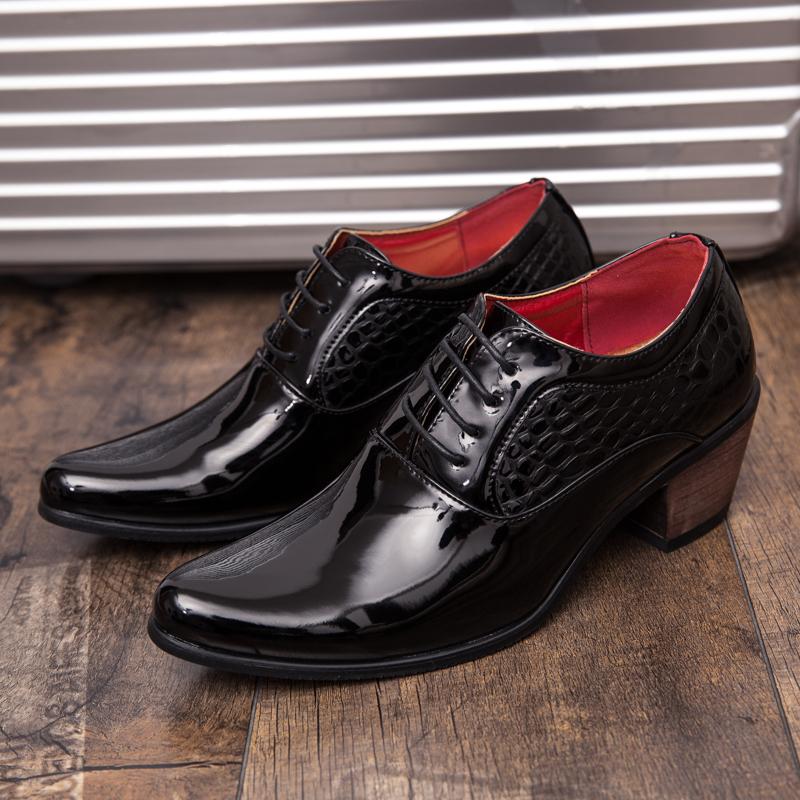 Newest Arrival Dress Shoes Men Hight Increase 6Cm Mens Wedding Shoes Fashion Comfortable High Heels Formal Dresses Footwear