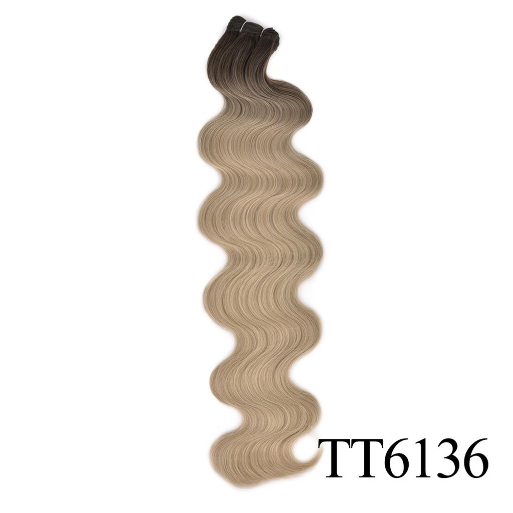 Bio Straight Hair Bundles 26" Natural Soft Heat Resistant Fiber Synthetic Fiber Hair Extensions Protein Straight Hair Weave End