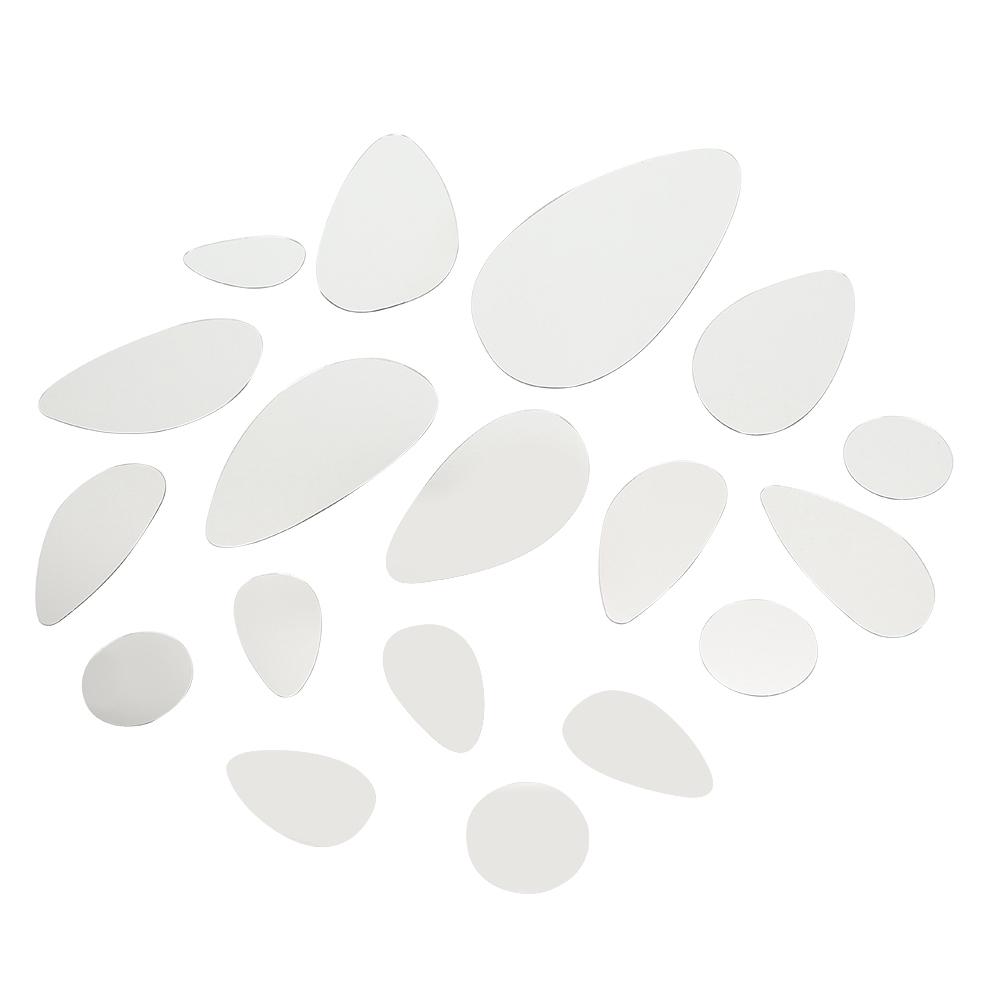 Decorative Oval Acrylic Mirror Wall Sticker Art Home DIY Frameless Backgrounds Decor Mirrors