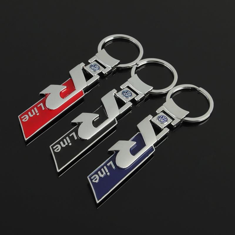 Car Styling Metal Keychain Badge Key Ring Accessories For Volkswagen VW R Golf Tiguan Jetta T-ROC Passat GTI Caddy Touran Arteon Wv5