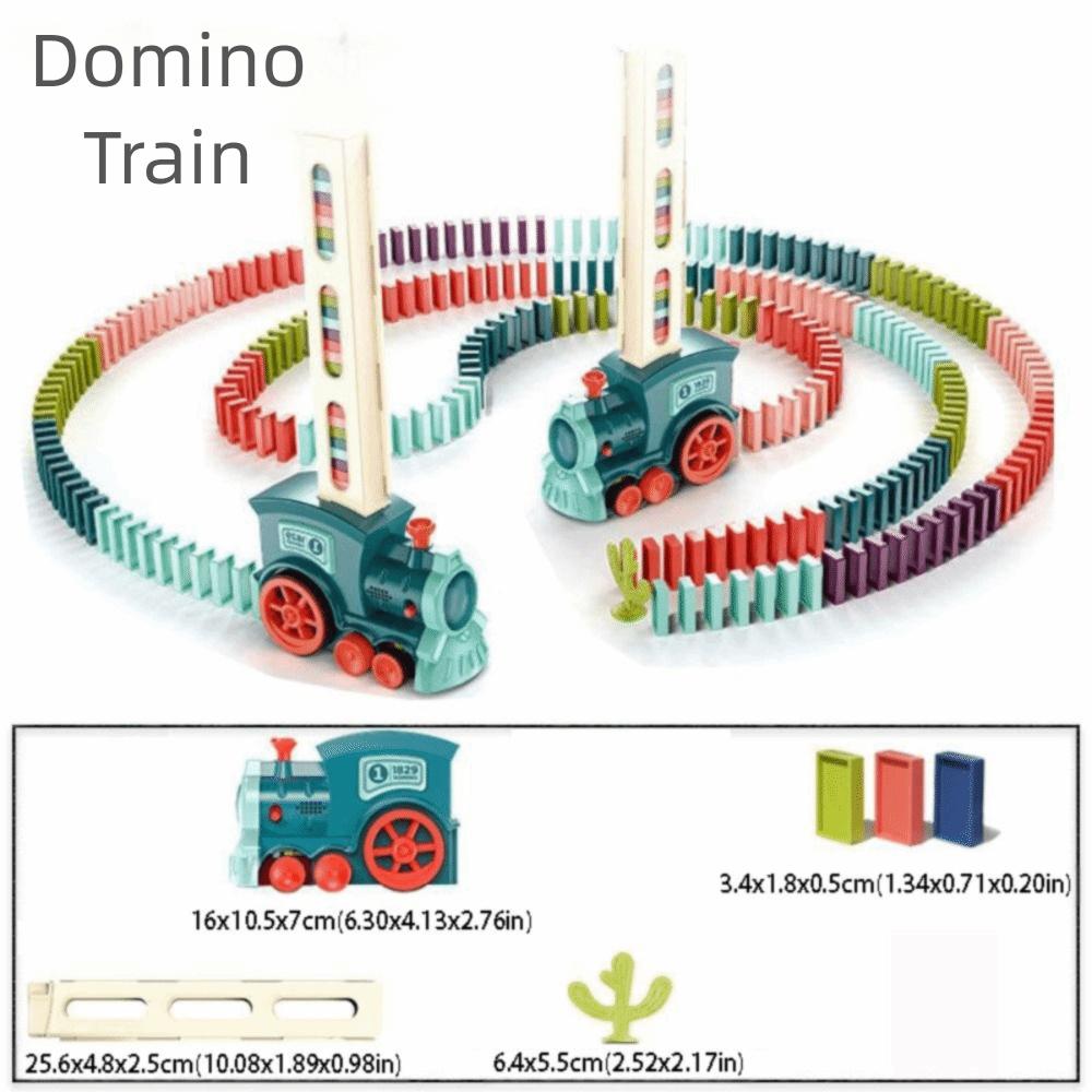Automatic Laying Domino Train Sound Light Electric Train Intelligent Children Toy Kids Puzzle