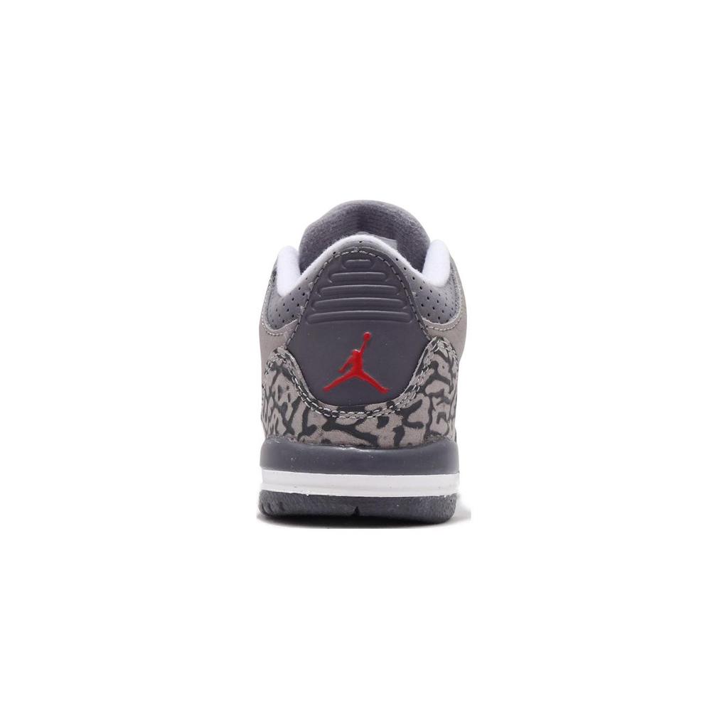 Детские кроссовки Air Jordan 3 Retro TD Cool Grey 2021 Silver Light-Graphite Orange-Pel 832033-012