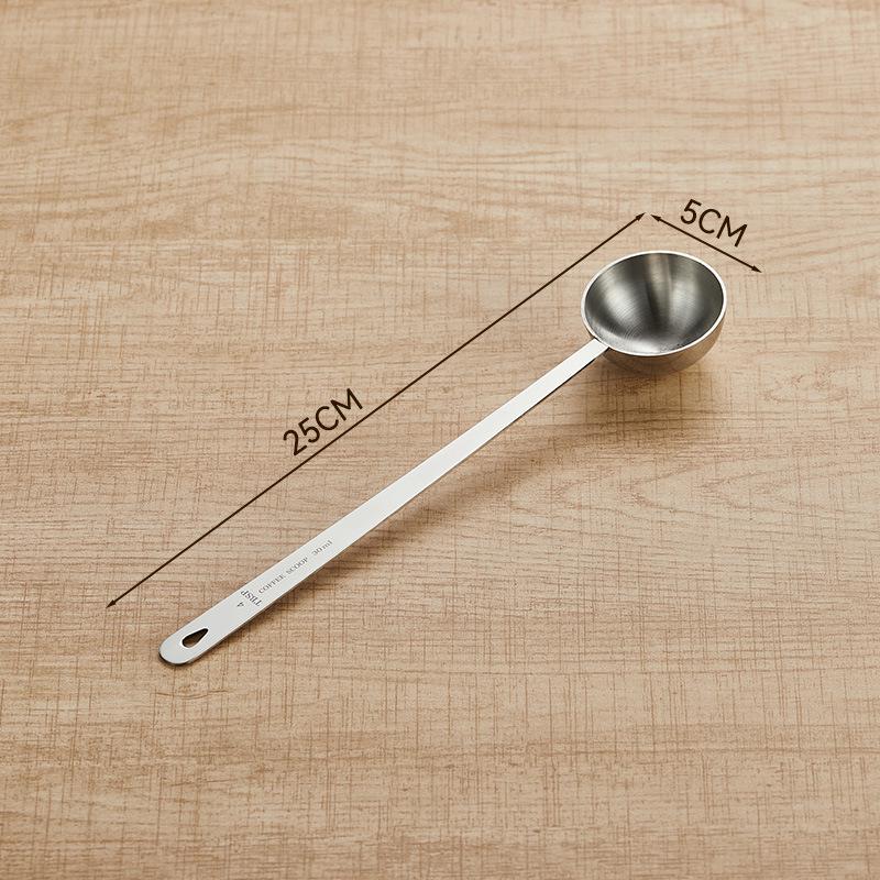 304 Stainless Steel Thickened Measuring Spoons Set with Long Handles, 50ml Cup, 40ml Spoon, for Baking and Seasoning.