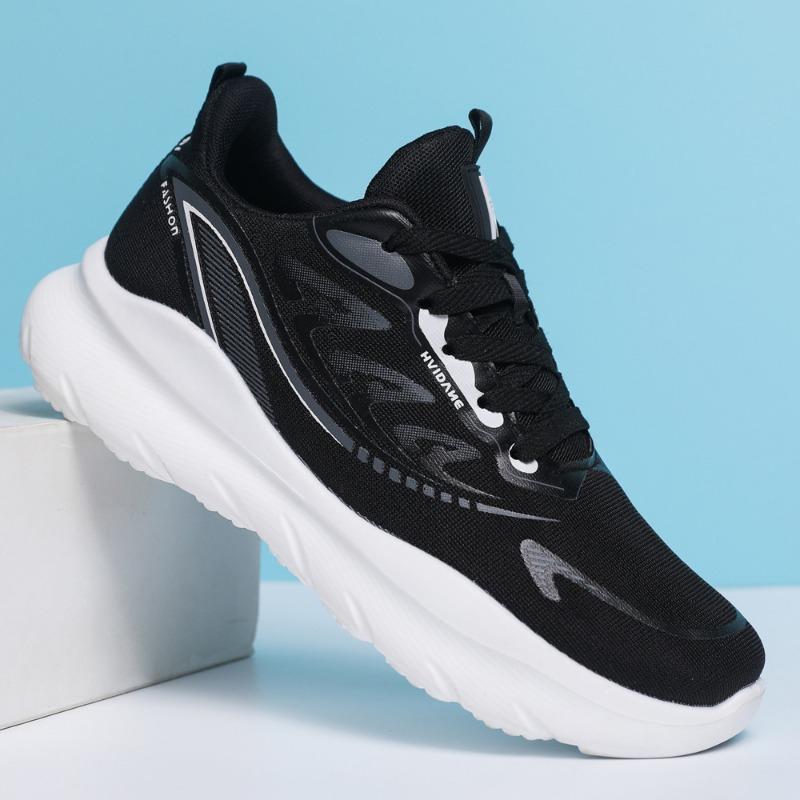 Магнитные вибрационные парные спортивные туфли для легкой ходьбы, модные туфли на толстой подошве со шнуровкой, низкие, из сетки, трендовые мужские туфли