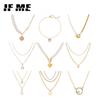 Korean Pearl Pendant Necklace Fashion Multilayer Chain Necklaces Choker Jewelry Accessories