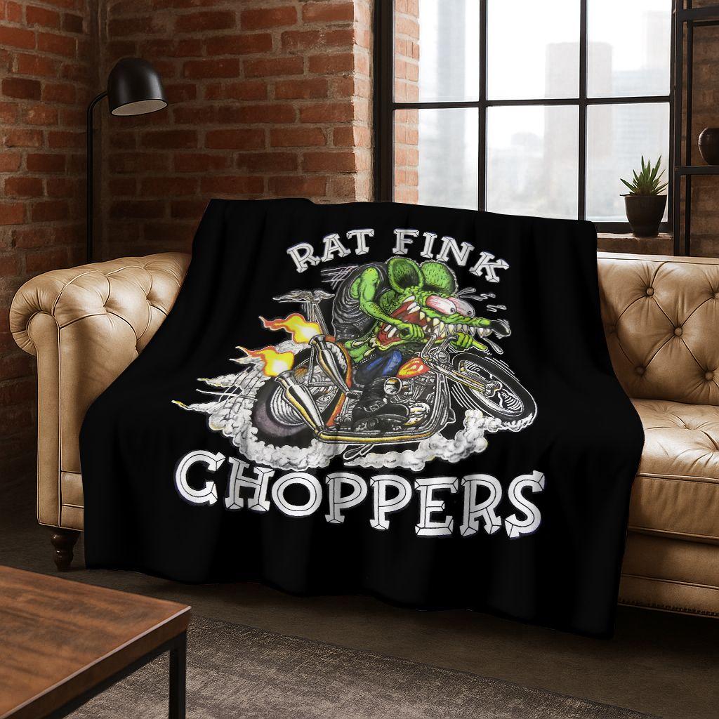 3D Бунтарский RAT FINK Автомобильный Знак Мультяшное Фланелевое Одеяло, Теплое и Уютное Мягкое Плед для Дома Спальни Кровати Дивана Покрывало для Пикника