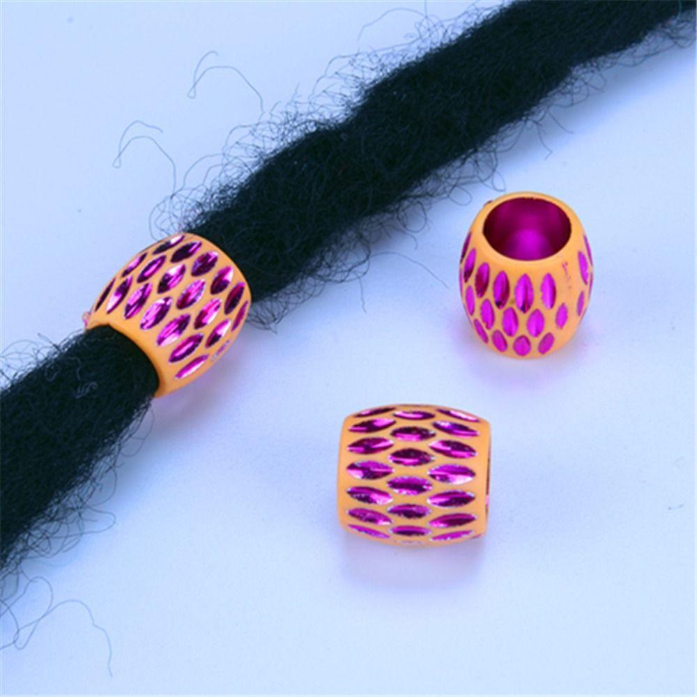 30 шт./компл. Пластиковые бусины с большим отверстием, разноцветные трубки для косичек, дреды, свободные бусины для вечеринки