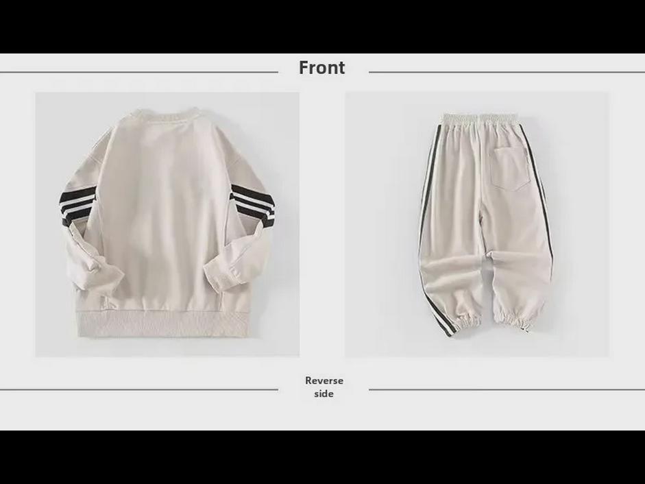 Трендовый спортивный костюм-двойка для мальчиков 2024 года - Коллекция весна/осень для детей