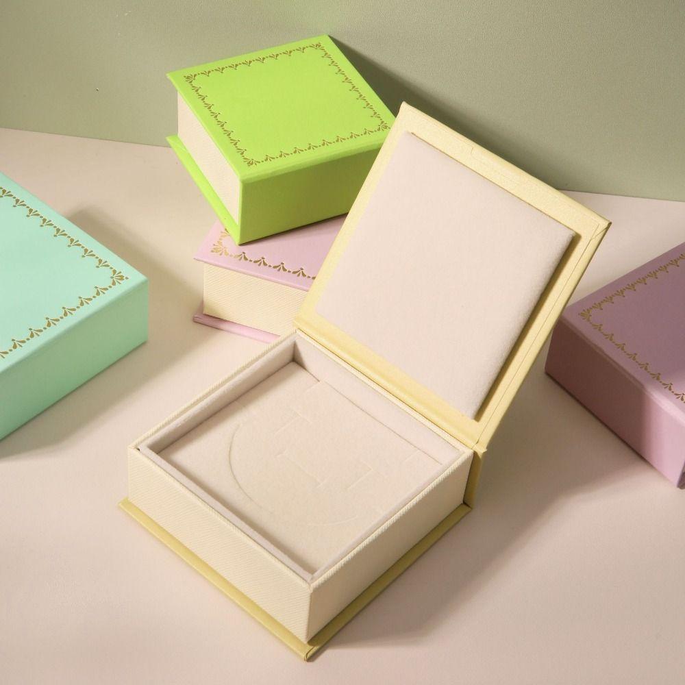 Square Jewelry Storage Case with Sponge Portable Travel Jewelry Box Vanity Gift