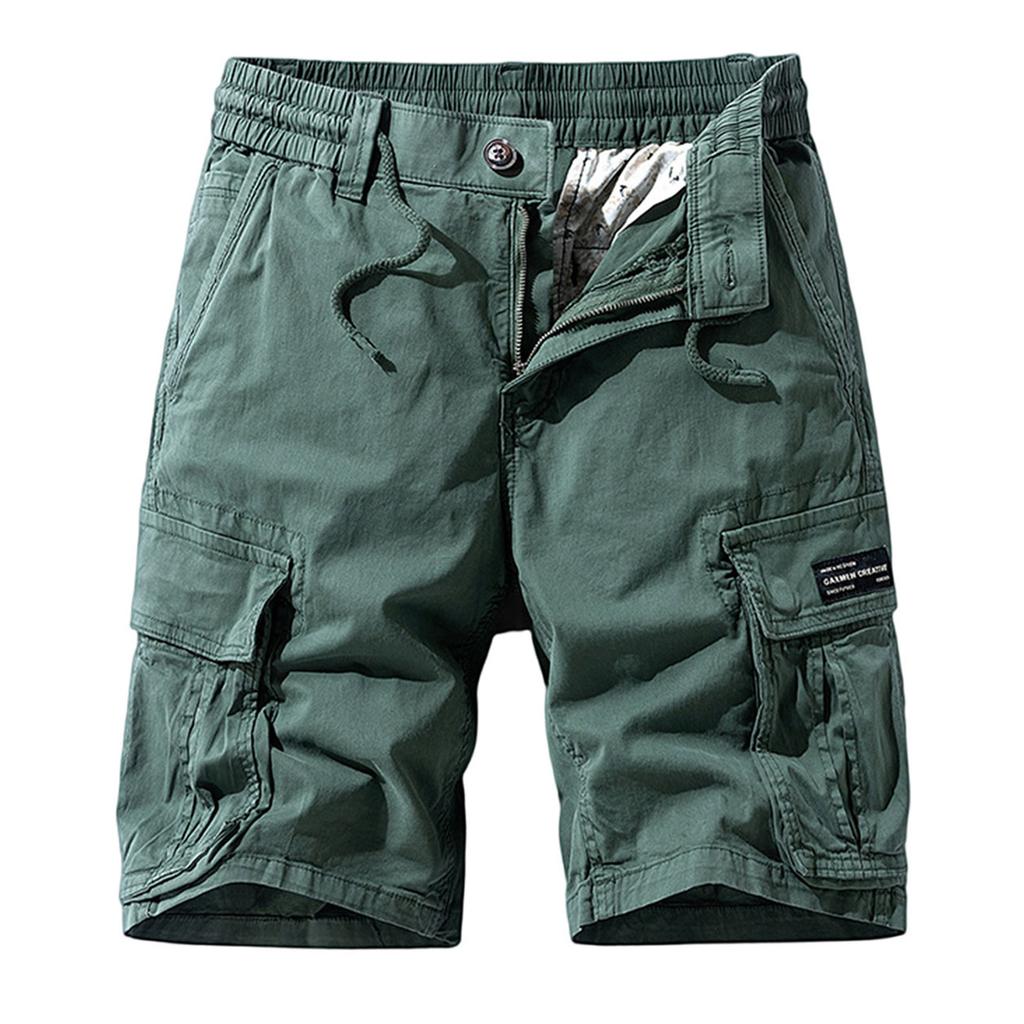 Men's Casual Color Outdoors Pocket Beach Work Trouser Cargo Shorts Pant