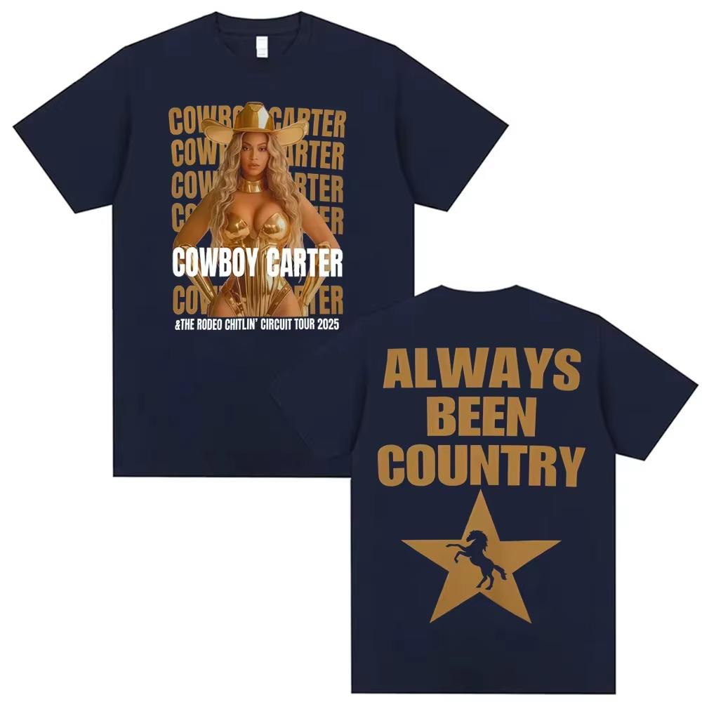Cowboy Carter Beyonce Always Been Country Tshirts Men Women Retro 90s Hip Hop Pop music Shirt Casual Cozy Shortsleeved top