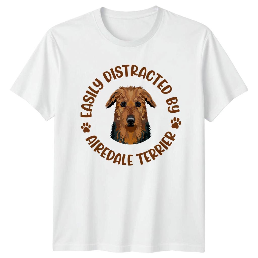 Easily Distracted By Airedale Terrier TShirt Airedale Terrier Dog