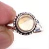 Natural Citrine Gemstone Handmade 925 Solid Sterling Silver Ring Size 6 G9K15