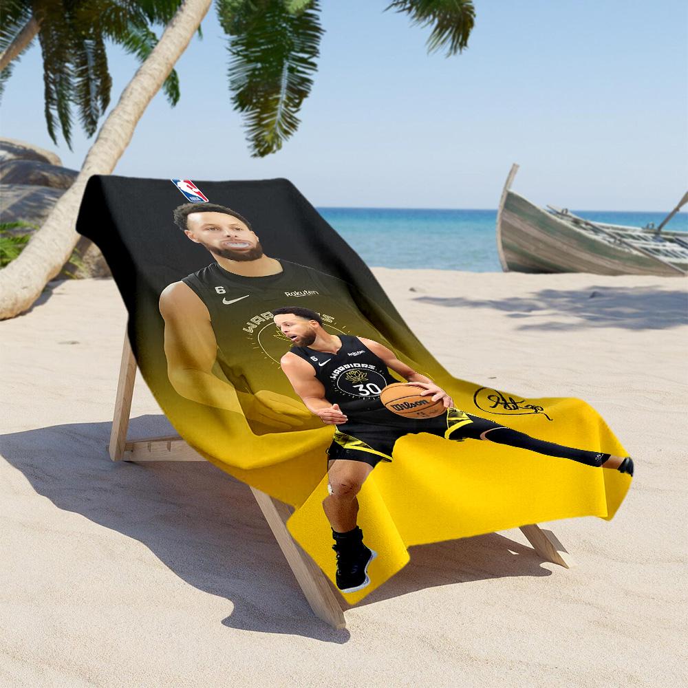 Steph Curry Star Game Out Beach Towel Super Soft & Absorbent Comfortable Lightweight Perfect for Traveling Yoga Camping and Swimming