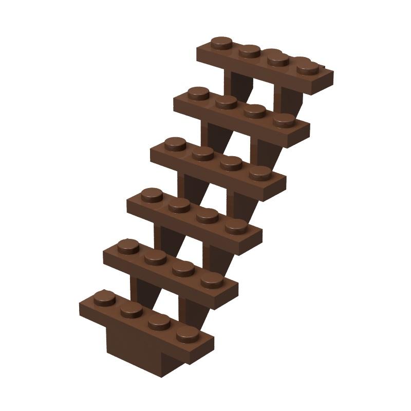 DomesticMOCSplicing Building Blocks Parts Compatible with LE-GO30134 7x4x6Stairs Building Scene