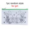 Pen Bag Non Woven Fabric Stationery Colored Zipper Bags Suitable for Children Graffiti Cartoon Pattern Portable Storage Bag TMZ