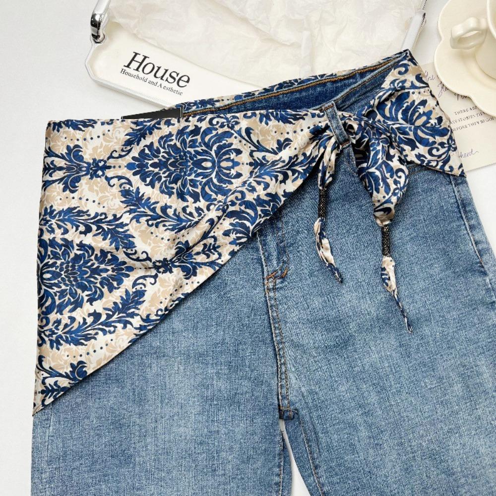 Versatile Accessory Waist Triangle Scarf Belt Literary Style Shirt Extender Jeans Waist