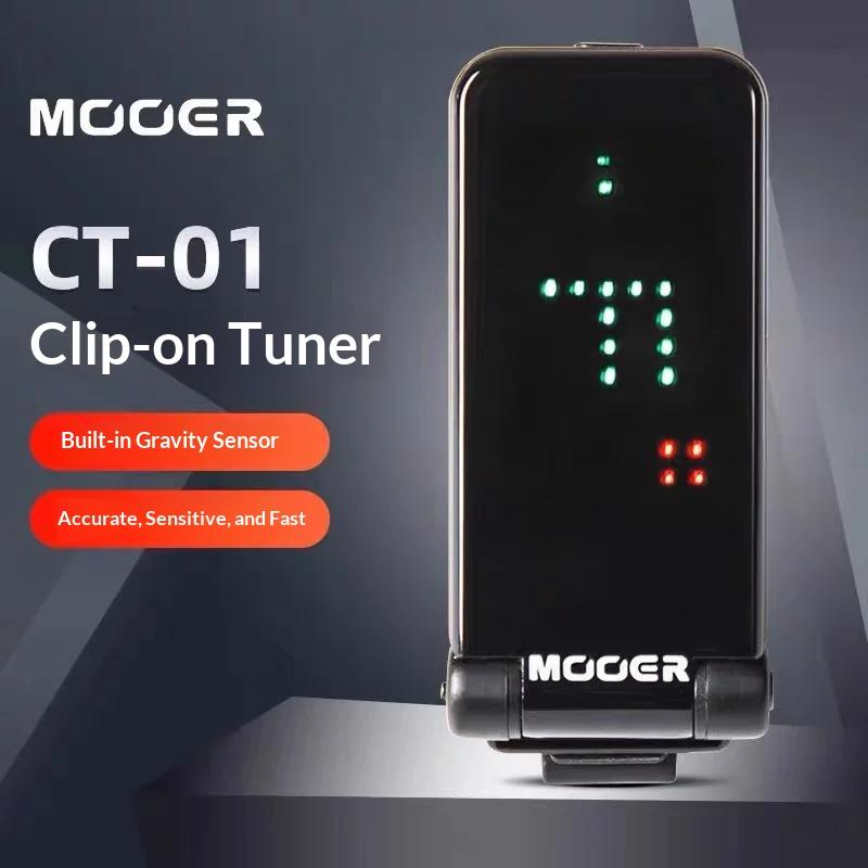 Mooer Ct-01 Guitar Tuner Rotatable Clip-On Tuner Lcd Display for for Bass Violin 360 Degree Rotatable Guitar Accessorie