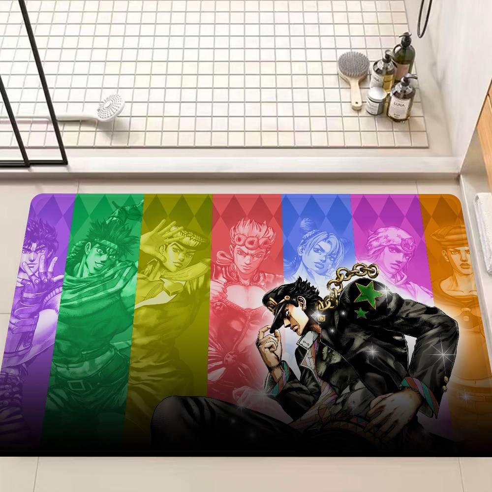Приключенческое Аниме JoJo's Bizarre Adventure Коврик для Ванной Комнаты Детская Комната Спальня Декор Балкон Противоскользящий Коврик для Прихожей Гостиная Добро Пожаловать