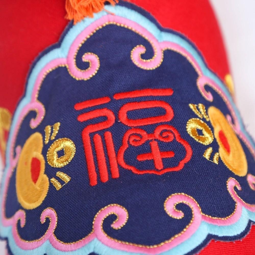 Embroidered Chinese Zodiac Horse Good Luck Letter Print New Year Mascot Lunar New Year