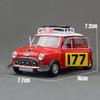 ABAL1 1/18 Mini Cooper Rally 1967 Monte Carol Racing Diecast Alloy Toy Car Vehicle Model Free Wheels Collection Gift For Children Boys