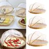 Bamboo Food Serving Tent Basket Dustproof Basket Bamboo Food Storage Basket  Outdoor