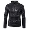 Европейская + новая мужская кожаная куртка в стиле мотоцикла для + красивой кожаной куртки + B006