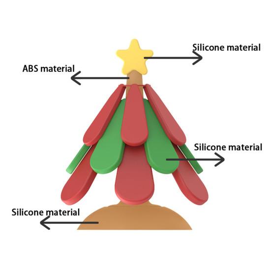 Силиконовые подставки под горячее в виде рождественской елки, термостойкие прихватки с присоской, праздничные настольные украшения, праздничный кухонный декор