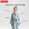 Drizzle Kids' Pure Cotton Hooded Quick-Dry Waffle Bathrobe