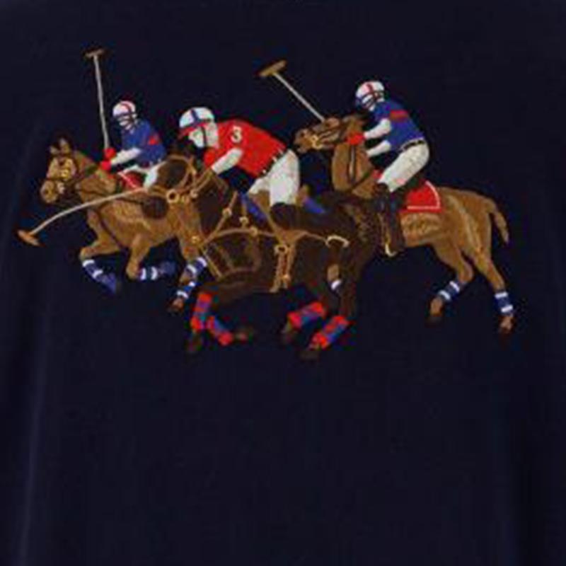 Polo Ralph Lauren Мужская темно-синяя футболка-поло SS22 710850303-003
