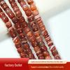 Натуральные красные агатовые бусины-бочонки с полосами для DIY буддийских браслетов Ваджра Bodhi