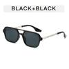 European American Style Men's Sunglasses Square Shape Double Bridge Sun Glasses for Women Vintage Classic Female Glasses