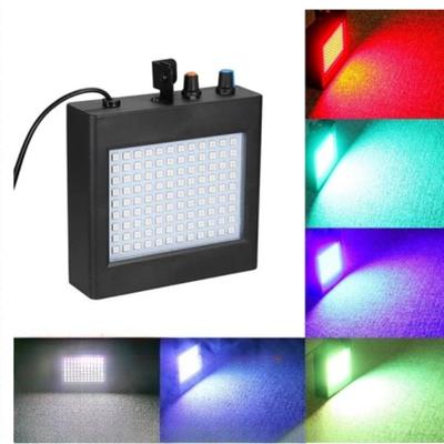 108 светодиодов RGB стробоскоп сценический осветительный прибор портативный звукоактивируемый сценический свет клуб дискотека вечеринка DJ световые эффекты