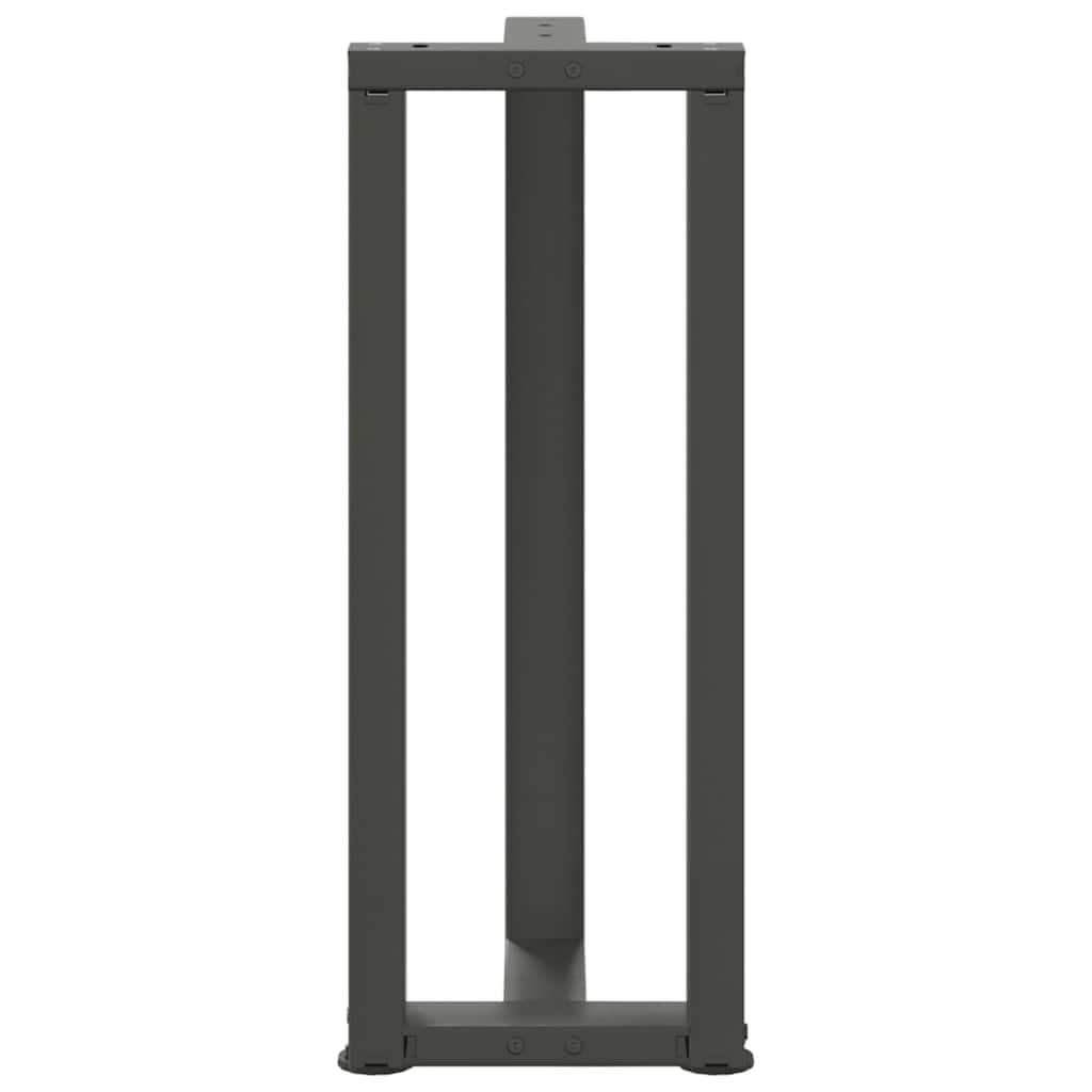 Vidaxl Nogi Do Stołu Konsolowego, 2 Pcs., Antracyt, 38X25X(72-73) Cm