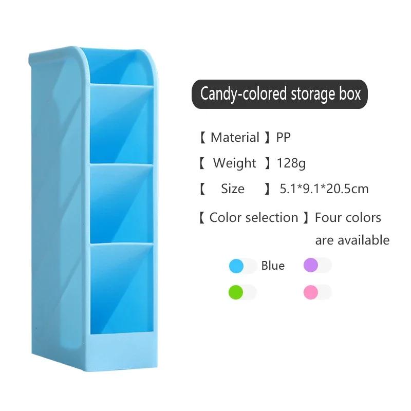 Kawaii креативный многофункциональный настольный органайзер с 4 сетками, держатель для ручек, ящик для хранения макияжа, школьные офисные аксессуары, держатель для ручек