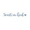 Trust In God Heart Car Rear View Mirror Sticker Decal Faith Bible Verse Christian Church Auto Vehicle Bumper Decor