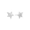 Gold Sparkling Star Drop Stud 925 Silver Earrings E066-07H
