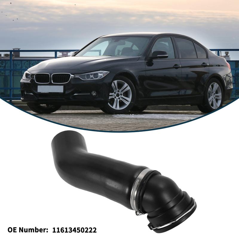 X Autohaux Radiator Hose Heater Hose for BMW X3 E83 2.0d 2004-2007 No.11613450222 Rubber Intercooler Upper Hose Black 1 Pc