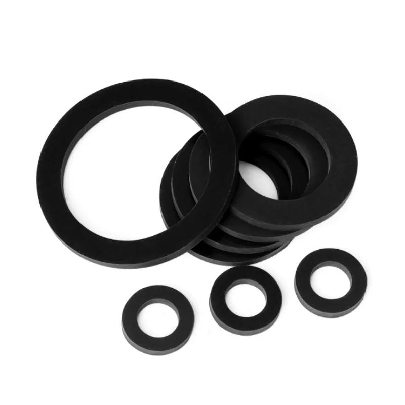 2-42mm Black Rubber Flat Washer / EPDM NBR Seal Gasket - Anti-Oil Waterproof O-Ring for Faucet Pipe & Water Hose