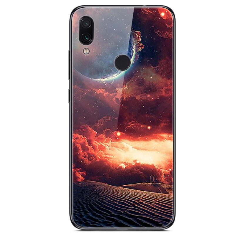 For Xiaomi Redmi Note 7 Case Tempered Glass Hard Back Cover For Xiomi Redmi Note7 Phone Cases Soft Bumper On Redmi 7 7A Redmi7