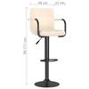 VidaXL Bar Stool Cream Fabric