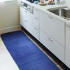 Iris Plaza Flannel Kitchen Soft and Dust Mite Mat, Fluffy, Washable, Resistant, Navy, 60x240cm, FNR-RCK-6024