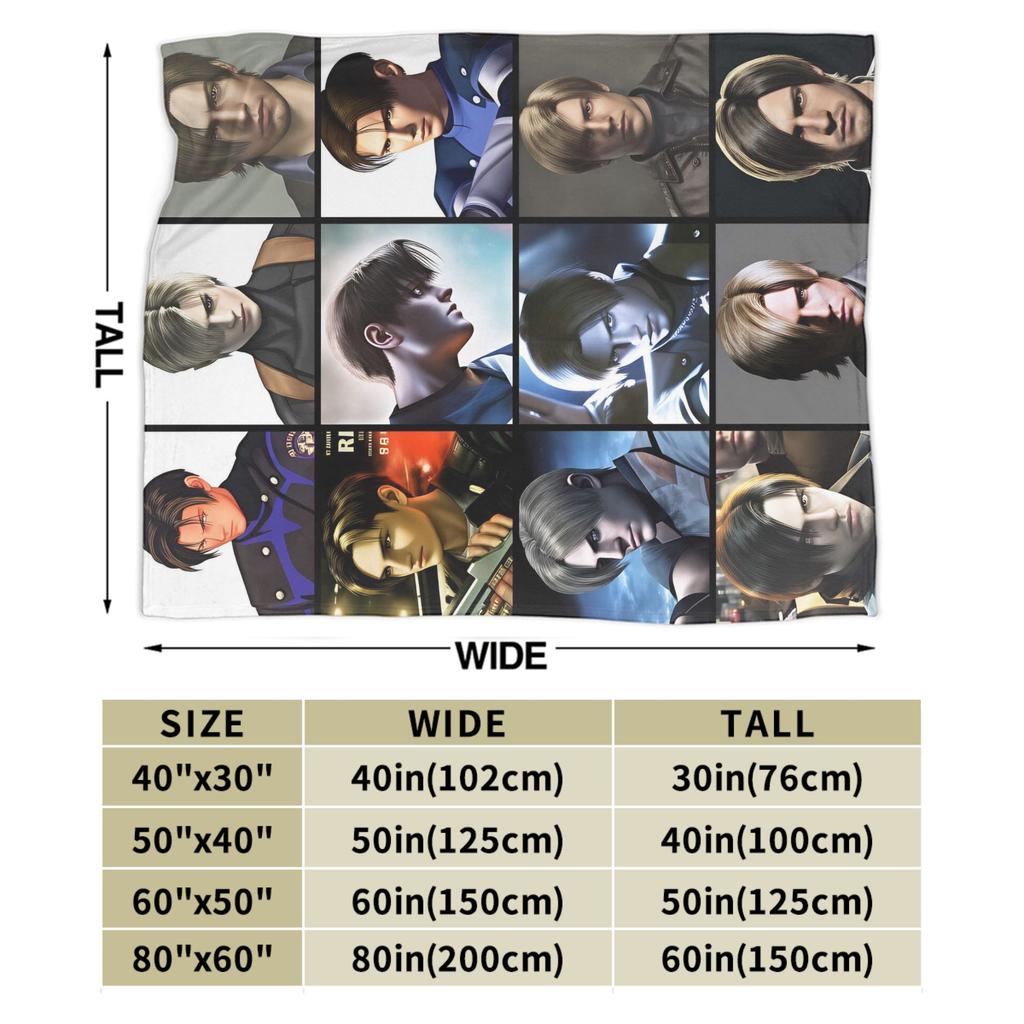 Soft Blankets Travel Office Leon Kennedy Throw Blanket Novelty  Bedspread For Living Room