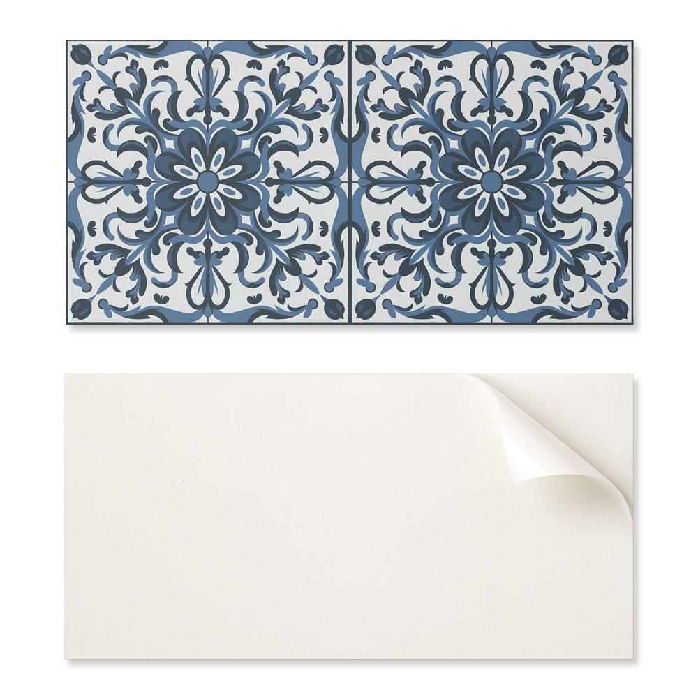 Naklejany Panel Pcv Z Motywem Idealny Do Przedpokoju 100X50 Cm Kwiatowy Wzór Z Ornamentami