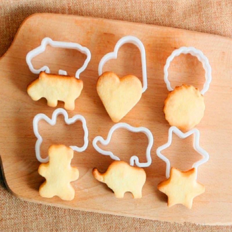 6шт инструменты для выпечки торта печенье вырезать PP пластиковые в форме сердца животные размерный набор для резки печенья